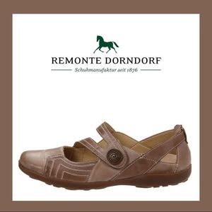 Remonte Dorndorf Leather Loafers in White Kiesel/Clay with Strap Size 40